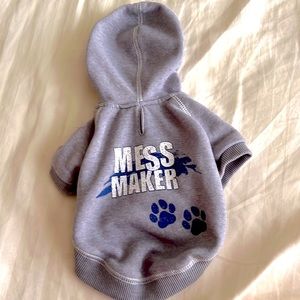 Light grey dog hoodie